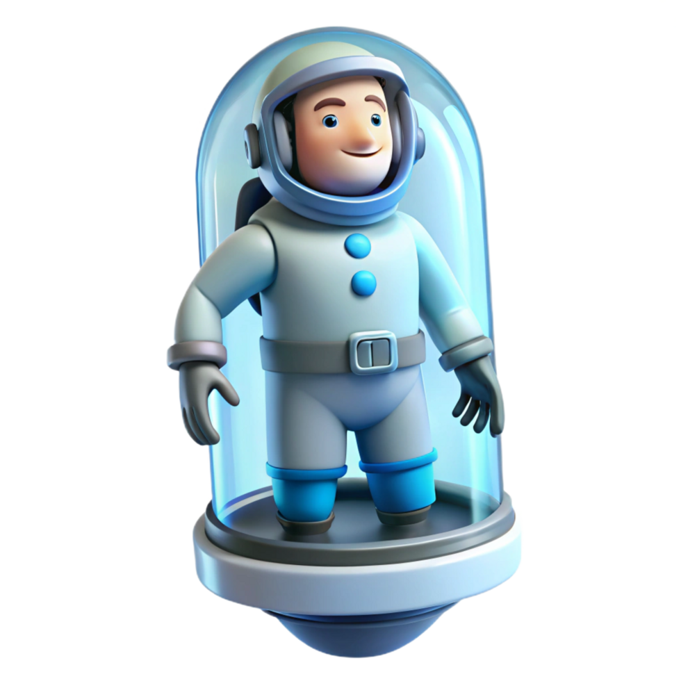 acclaimed coastal Cryogenically frozen astronaut in a stasis pod. NO BACKGROUND with Transparent Background. genuine png