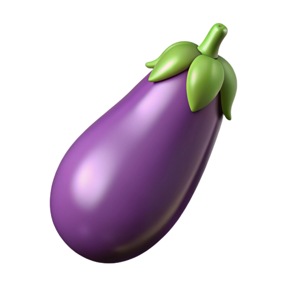 bold spectacular Single purple eggplant NO BACKGROUND with Transparent Background. high resolution png
