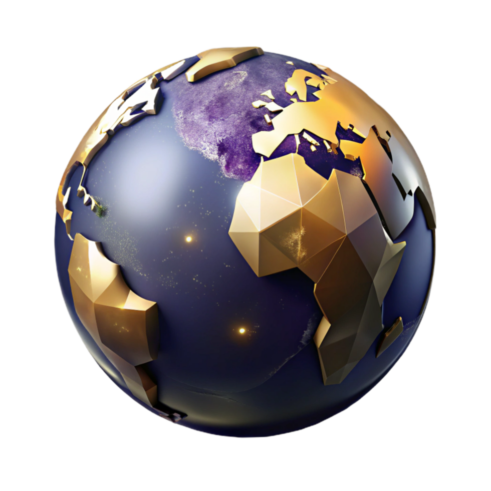 vibrant modern Simple World Map Silhouette Transparent premium png