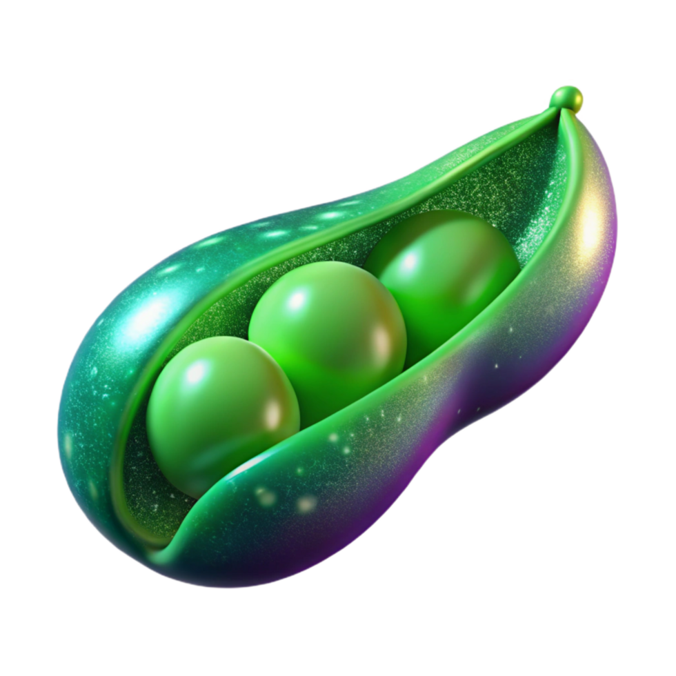 magnificent vintage Single Green Pea Isolated on Transparent Background high quality png