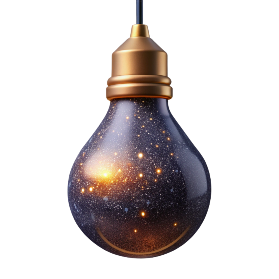 dramatic classic Single Light Bulb Hanging Isolated original png