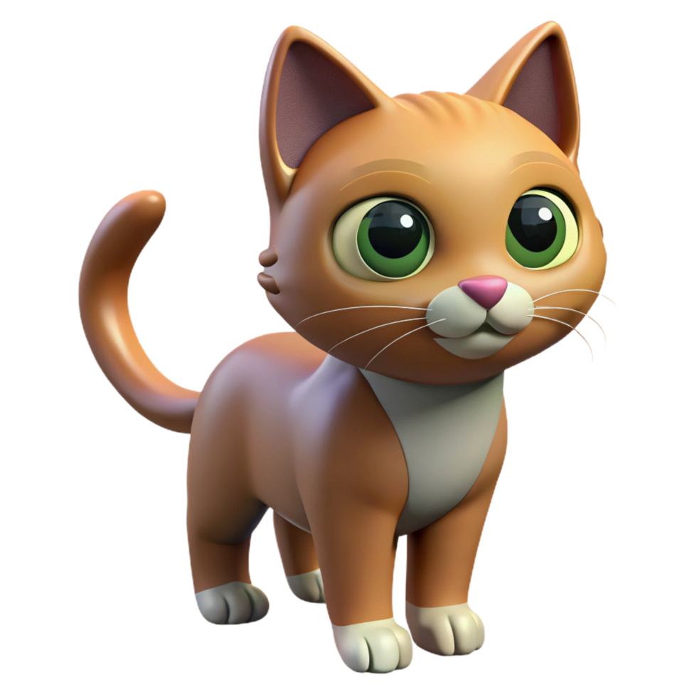 dramatic traditional Cat, curious expression, NO BACKGROUND with Transparent Background. refined png