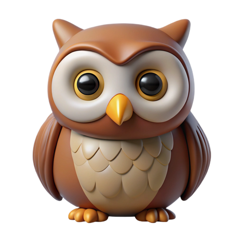 coveted surreal Owl, wise expression, NO BACKGROUND with Transparent Background. professional png