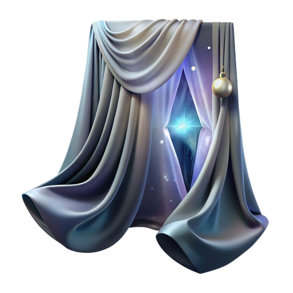stunning artistic Soft Light Through Sheer Curtain Transparent Background high quality png