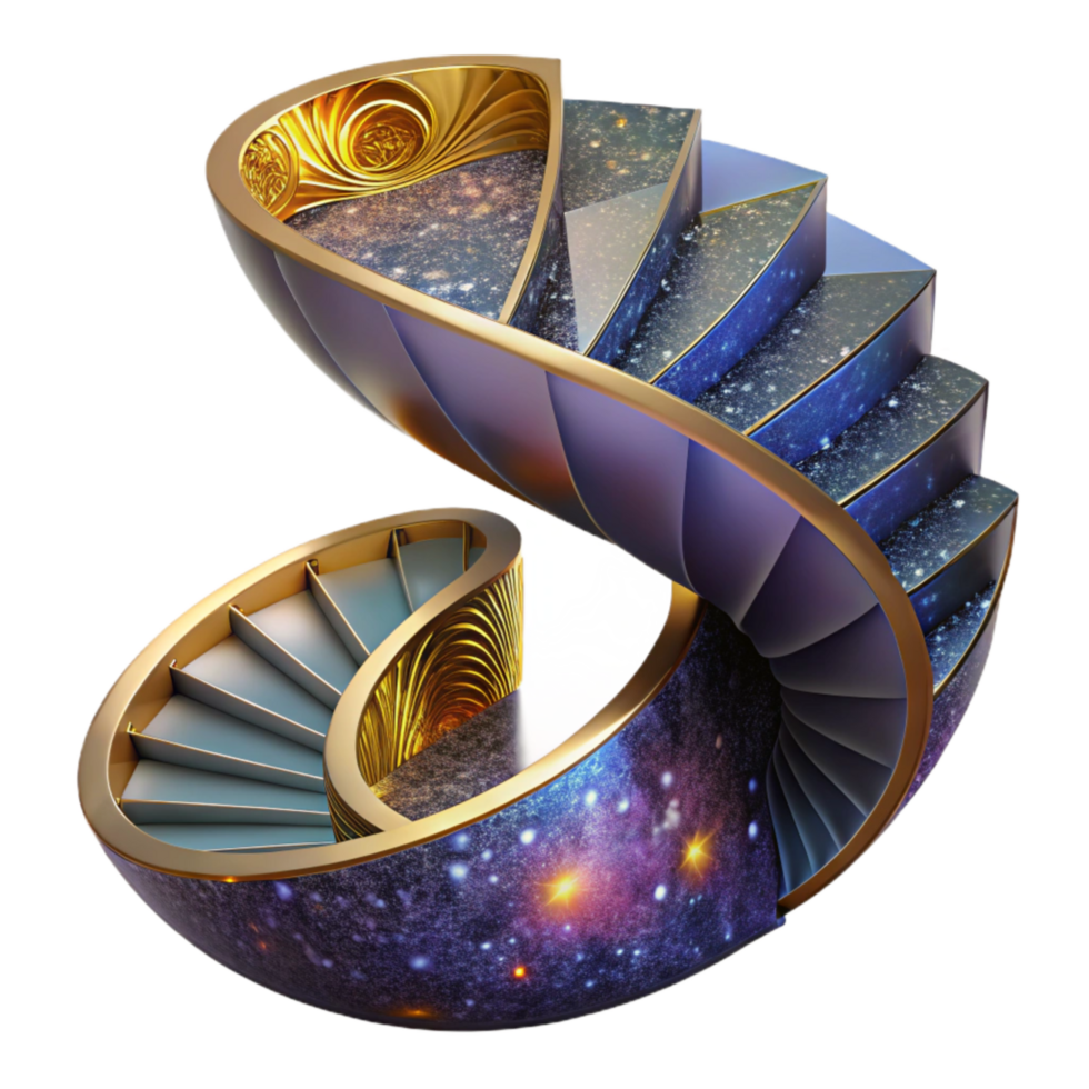 wonderful artistic Spiral Staircase Illusion Upward Movement Transparent genuine png