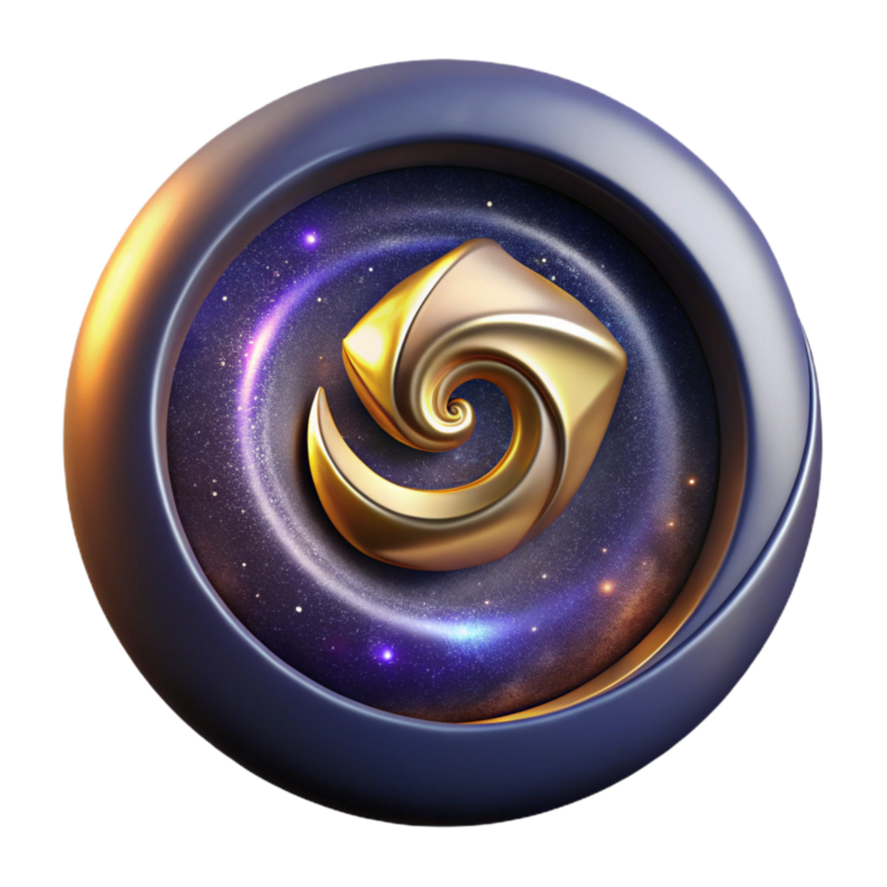vibrant abstract Spiral Symbol Iconography Transparent with Subtle Gradient exclusive png