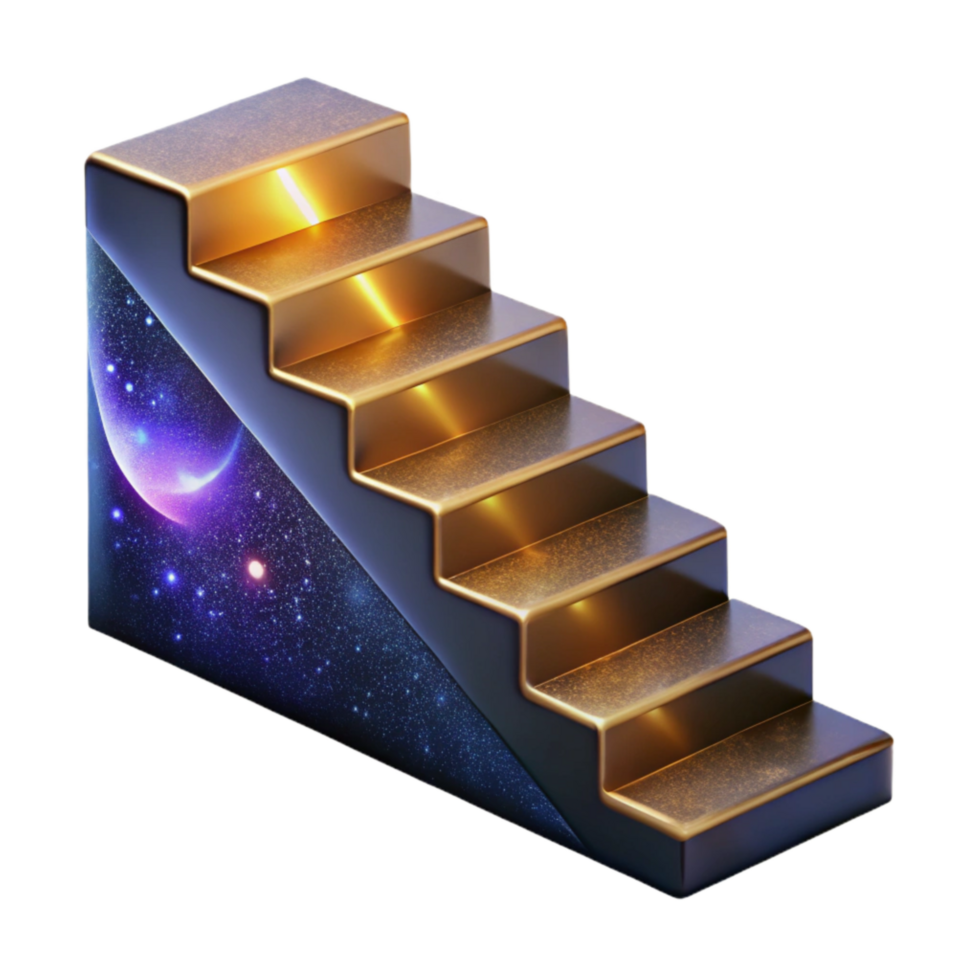 magnificent modern Staircase Illusion Ascending Descending Isolated Element high resolution png