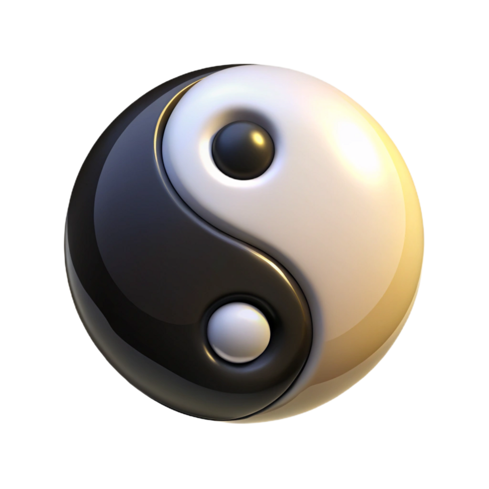 dazzling standout Yin Yang symbol, Taoism, balance, NO BACKGROUND with Transparent Background. png
