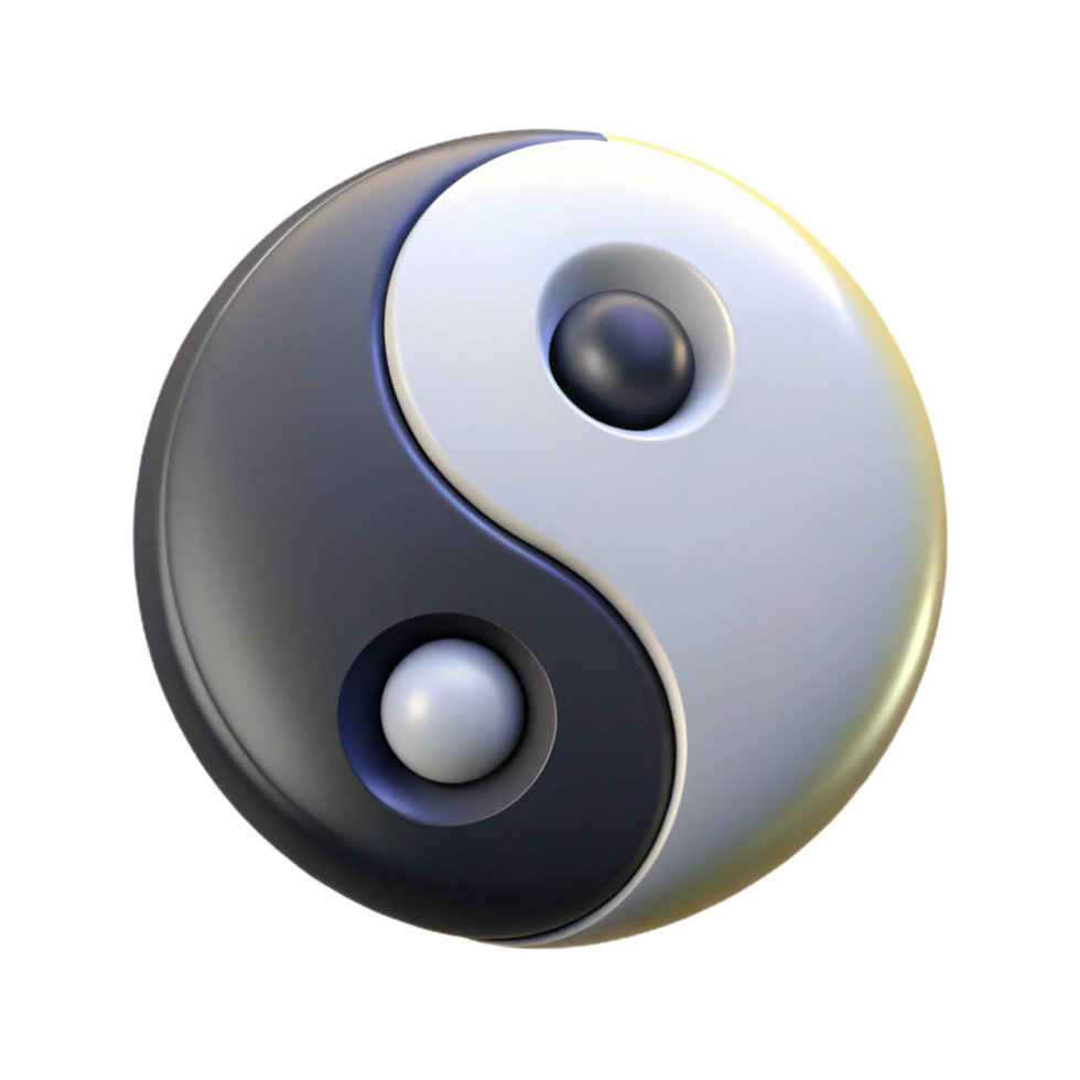 calm hypnotic Yin Yang symbol, Taoism, balance, NO BACKGROUND with Transparent Background. professional png