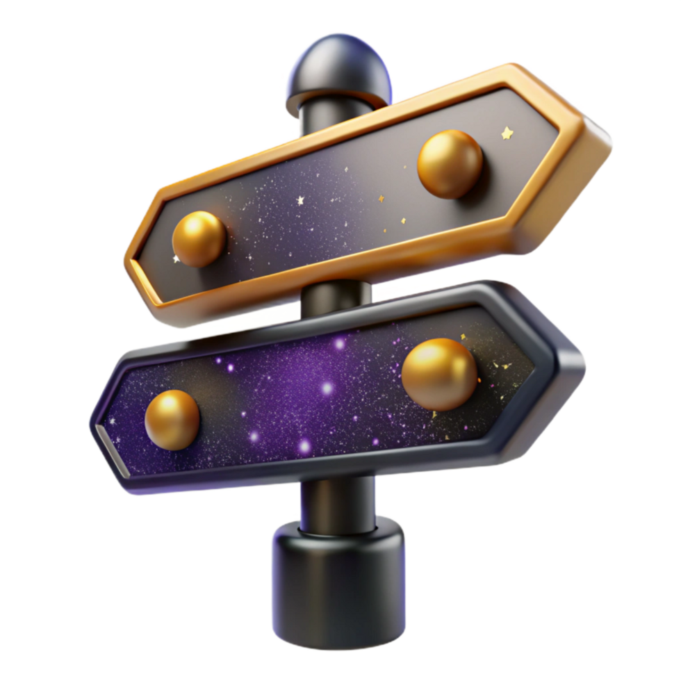 impressive traditional Street Sign Post with Multiple Signs Transparent Background detailed png