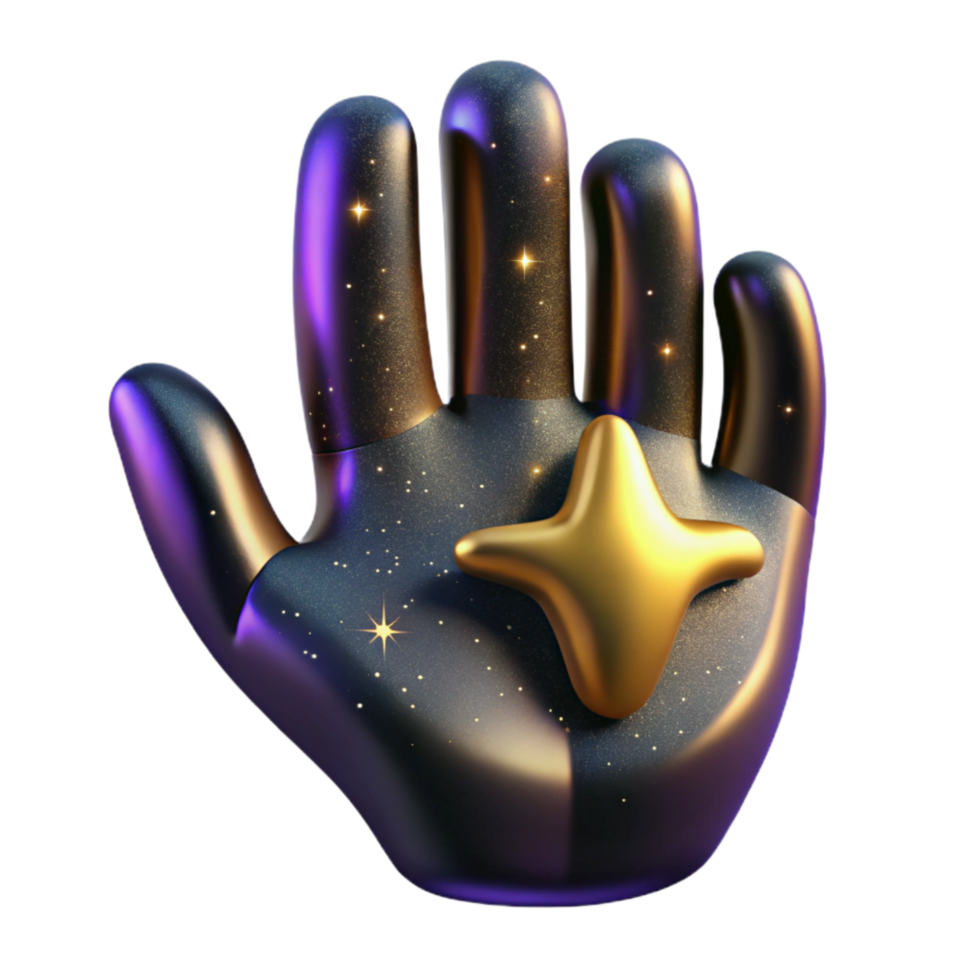 impressive traditional Symbolic Hand Gesture Cutout with Dramatic Shadow high quality png