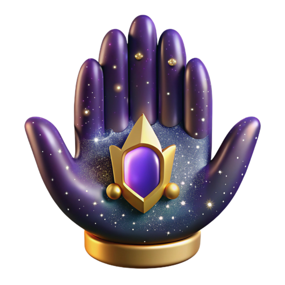 elegant artistic Symbolic Hand Iconography Cutout with Open Palm high resolution png
