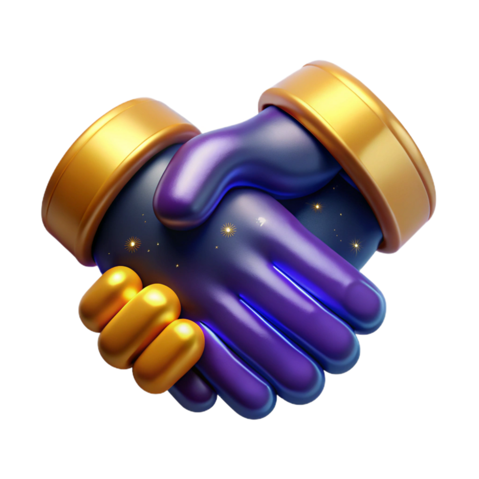 serene creative Symbolic Handshake Iconography Cutout with Firm Grip genuine png