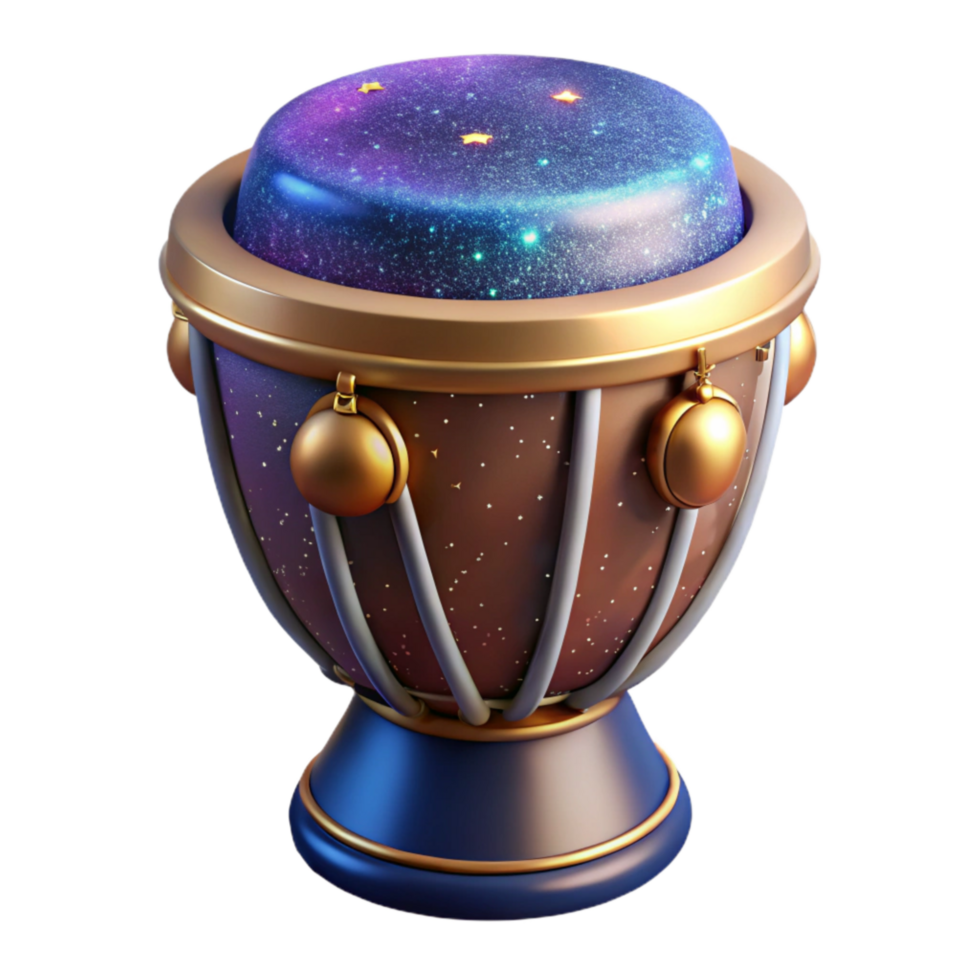 beautiful vintage Tarabuka Drum Isolated with Goblet-shaped Drum and Single Head original png