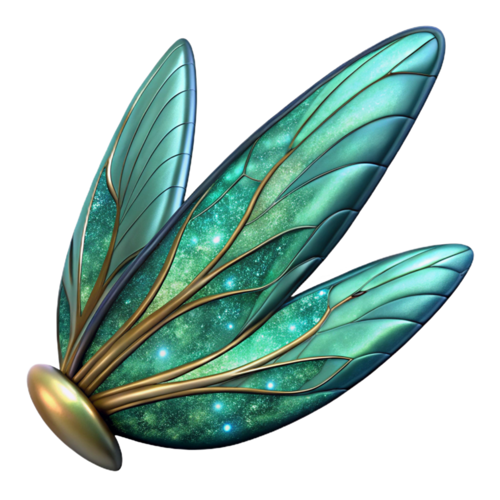 serene classic Teal Dragonfly Wing Fractal Transparent Background authentic png