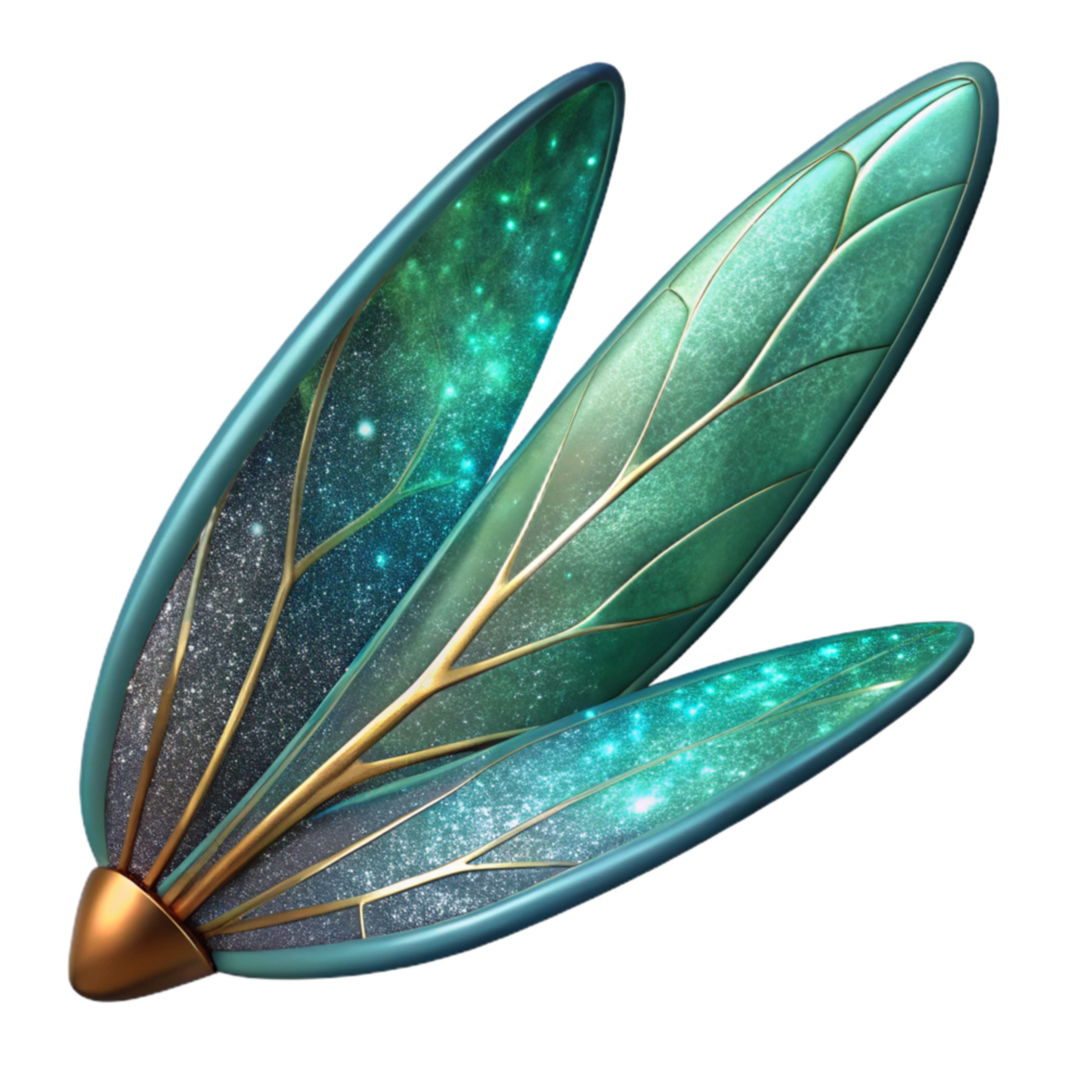 magnificent rustic Teal Dragonfly Wing Fractal Transparent Background exclusive png