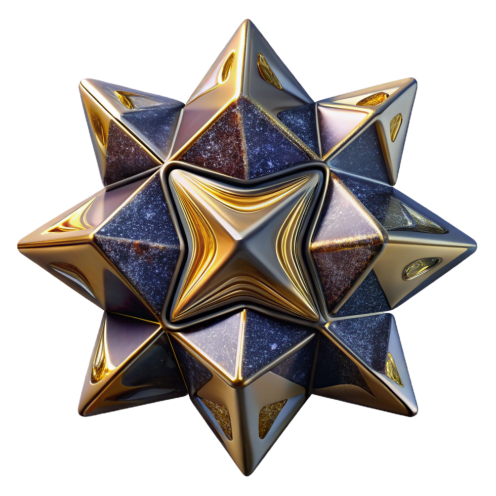 stunning minimalist Tessellated Mosaic Star Shape Isolated Element high resolution png