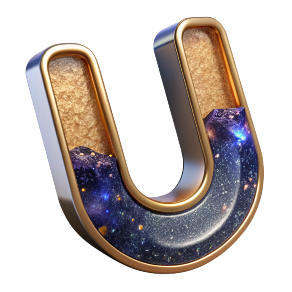 impressive contemporary Underlined Letter U Transparent Background Simple Style original png