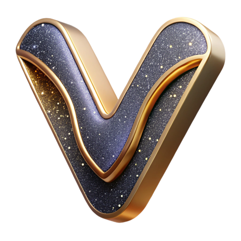 impressive creative Letter V Cutout Clean Lines professional png