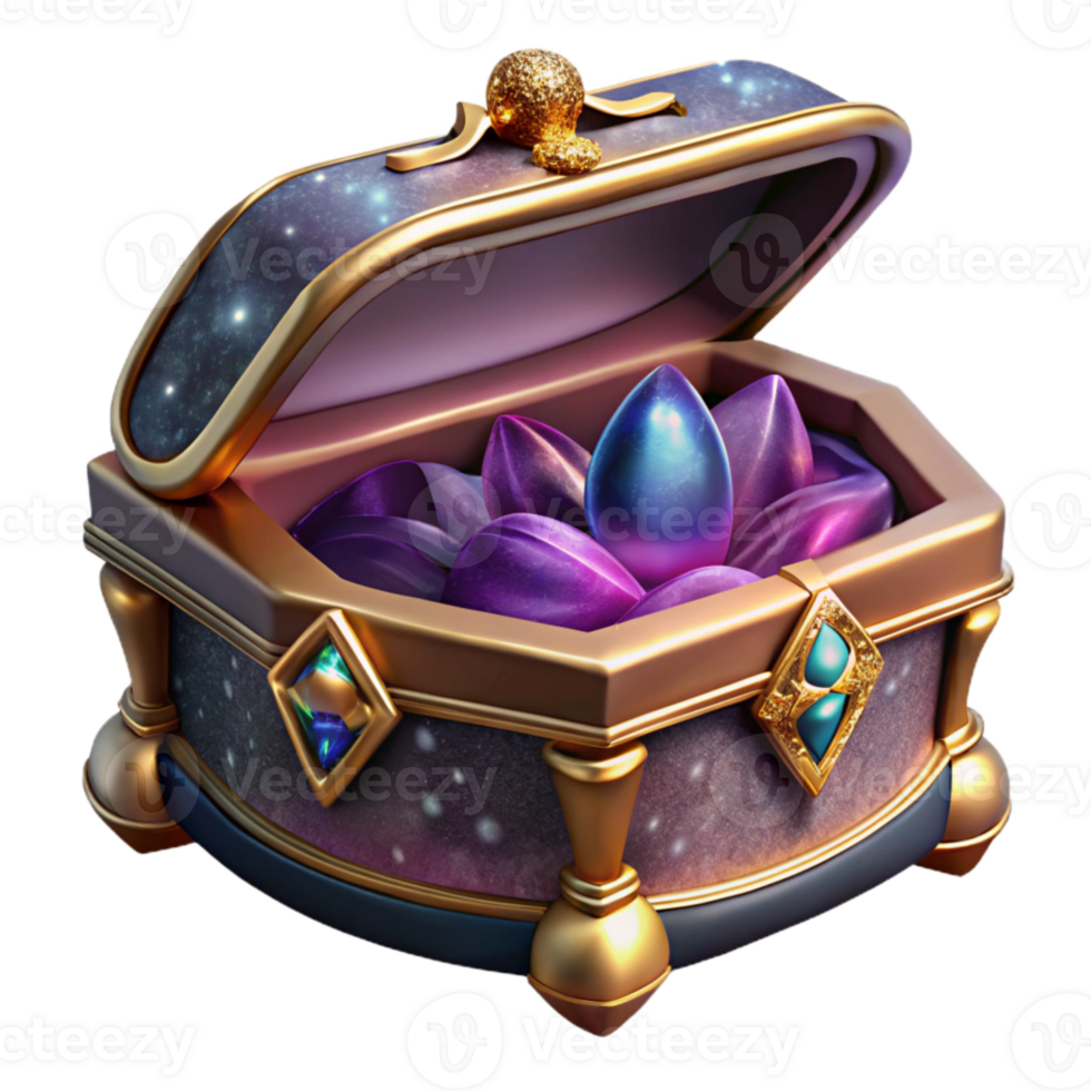 serene traditional Victorian Jewelry Box Velvet Lining Isolated high quality png