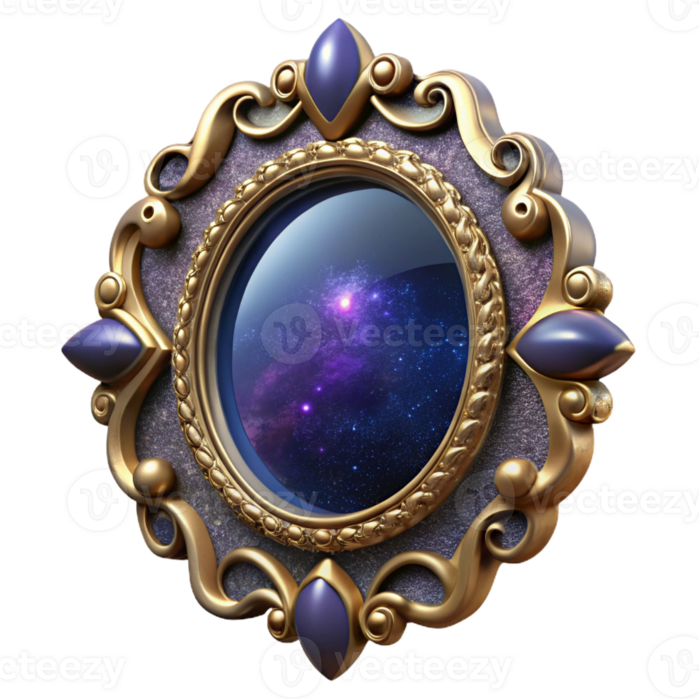 extraordinary minimalist Victorian Mirror Ornate Frame Isolated premium png