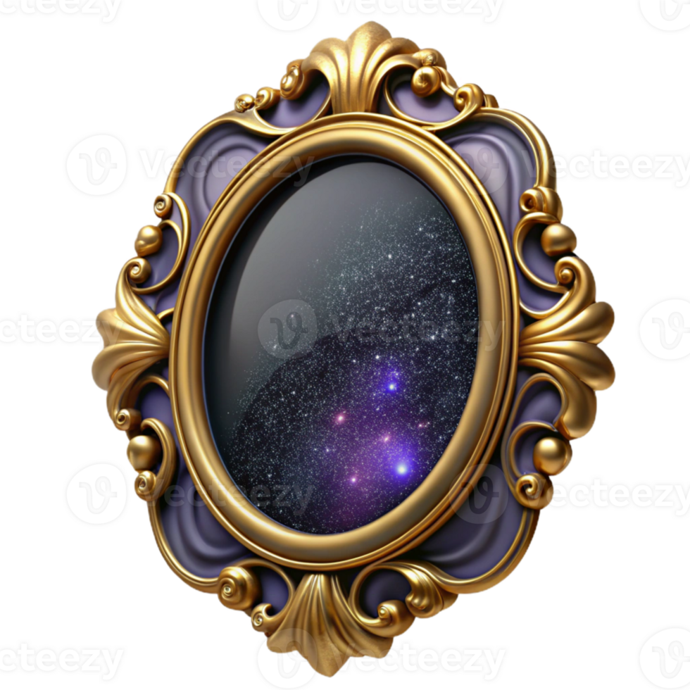 impressive classic Victorian Picture Frame Oval Shape Isolated premium png