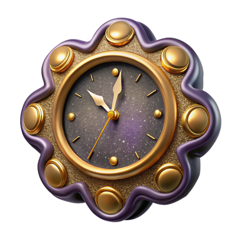 impressive modern Vintage Clock Face with Roman Numerals Isolated high quality png