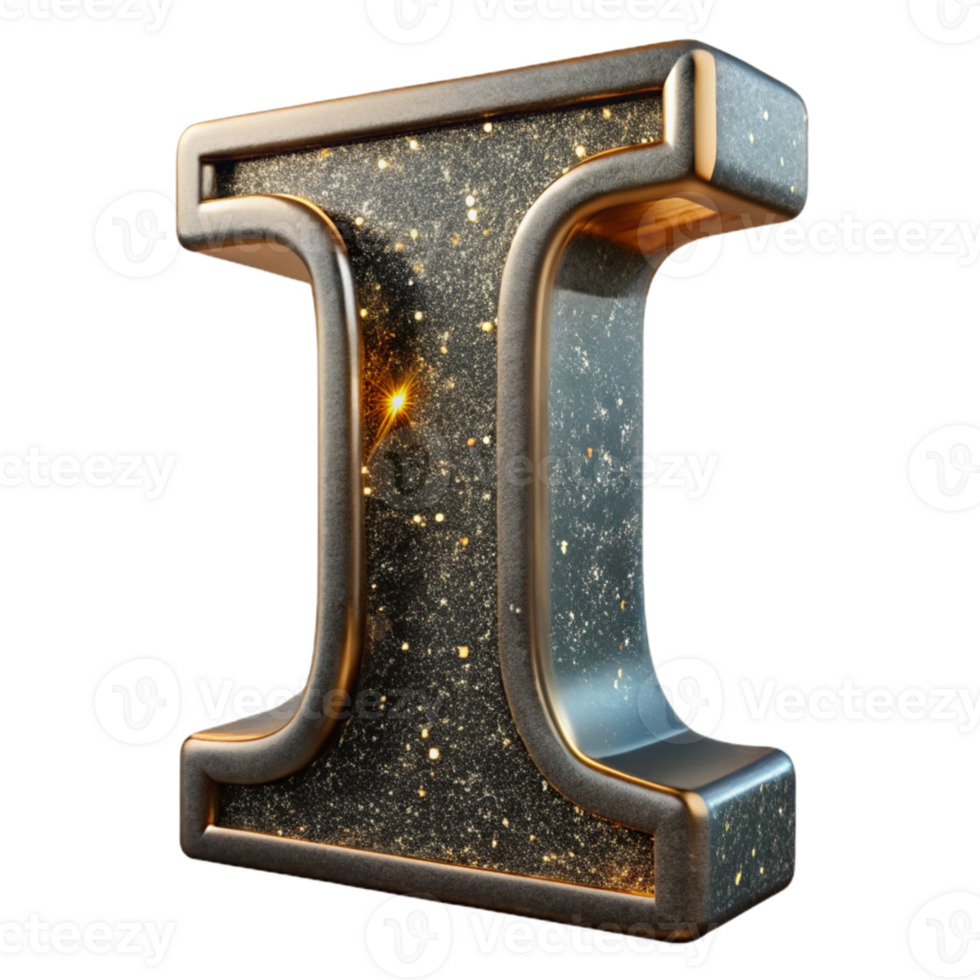 vibrant artistic Vintage Letter I Transparent Background Distressed Texture original png