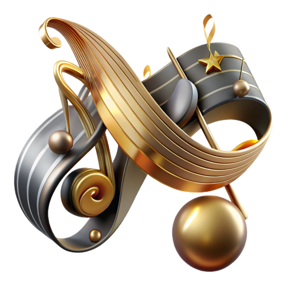 dramatic artistic Vintage Music Sheet Notes and Clef Transparent authentic png