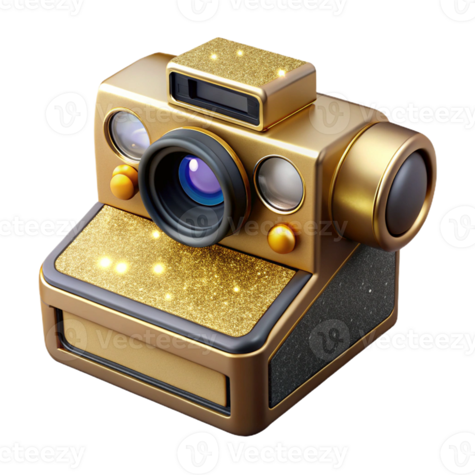 wonderful modern Vintage Polaroid Camera Instant Photo Isolated Element genuine png