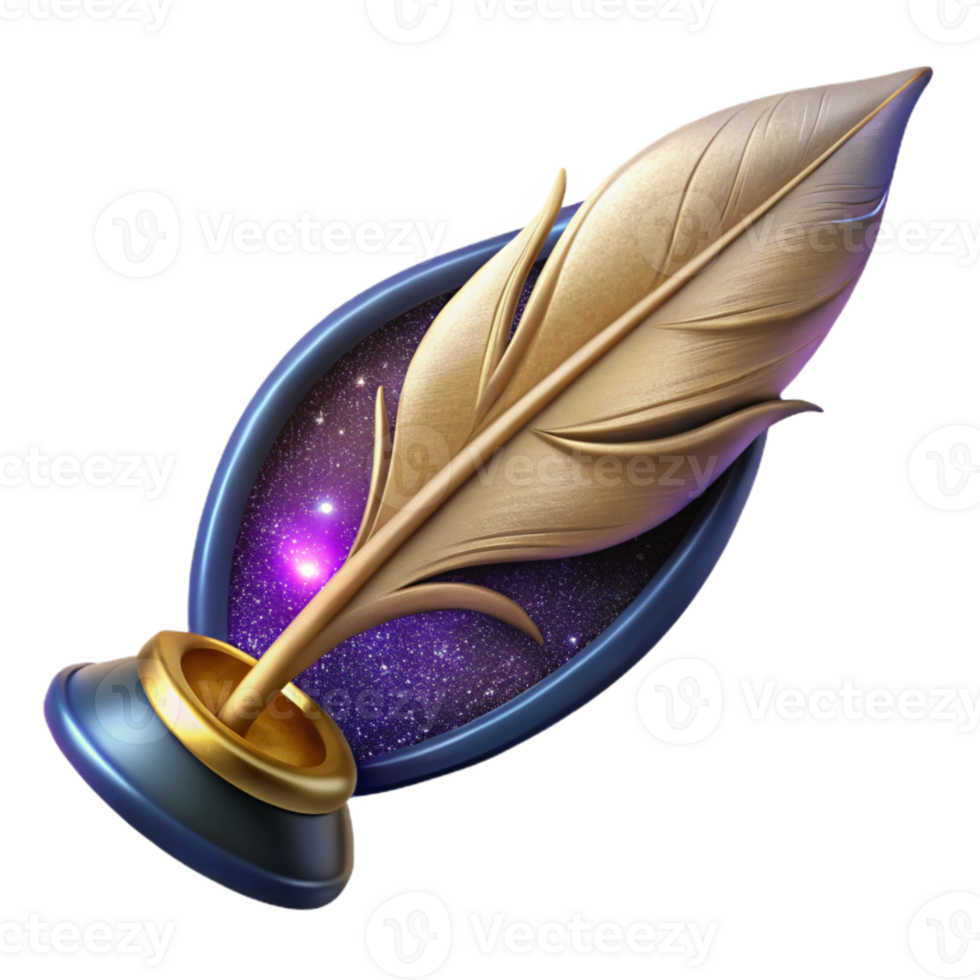 wonderful artistic Vintage Quill Pen Writing Tool Cutout Element genuine png