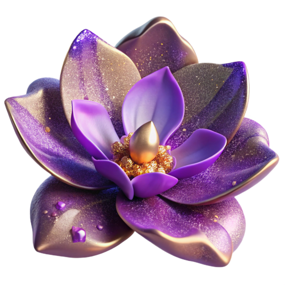 wonderful minimalist Violet Purple Orchid Flower Transparent Background premium png