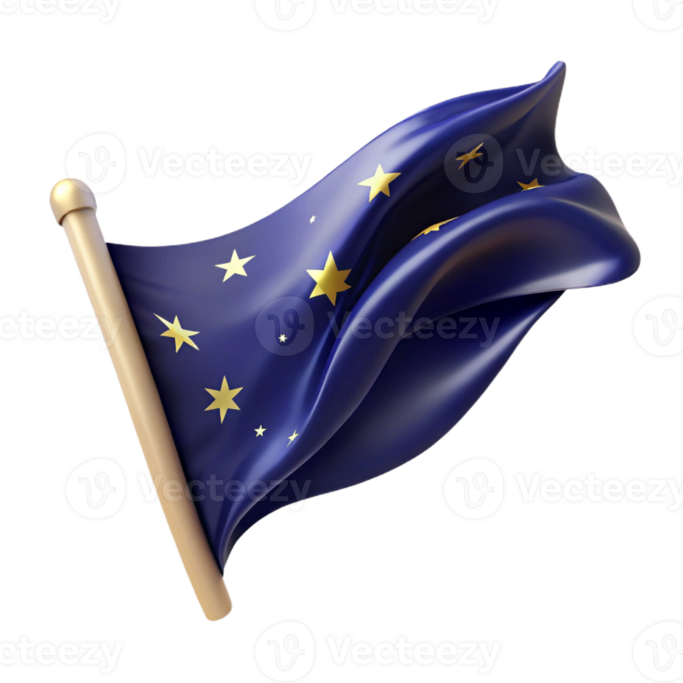 elegant creative Waving Flag Iconography Cutout with Flowing Fabric premium png