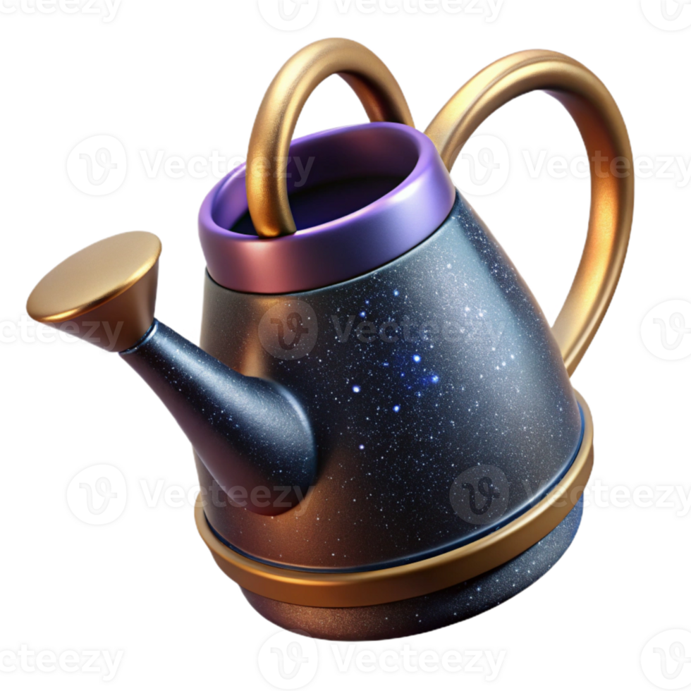 extraordinary artistic Watering Can with Spout and Shadow Cutout high resolution png