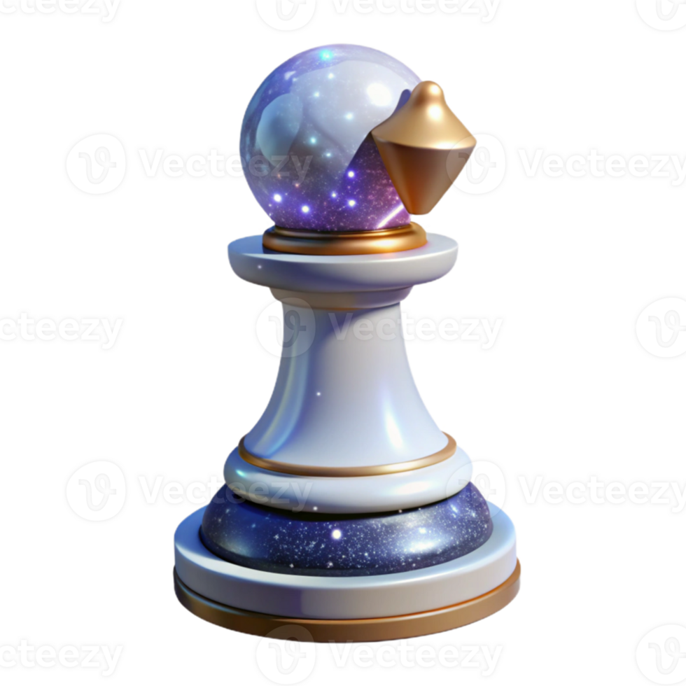 wonderful rustic White 3d Chess Piece Pawn Isolated on Transparent Background exclusive png