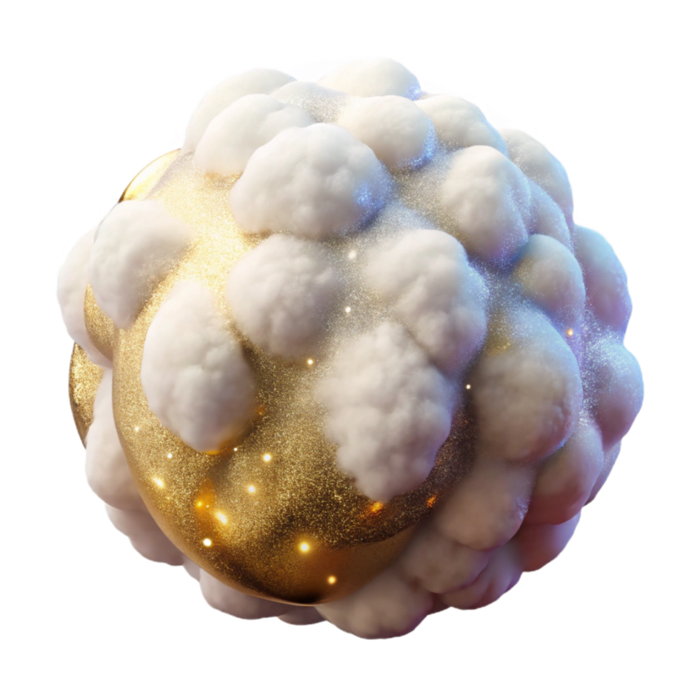 vibrant rustic White Cotton Ball Fluffy Texture Isolated on Transparent Background premium png