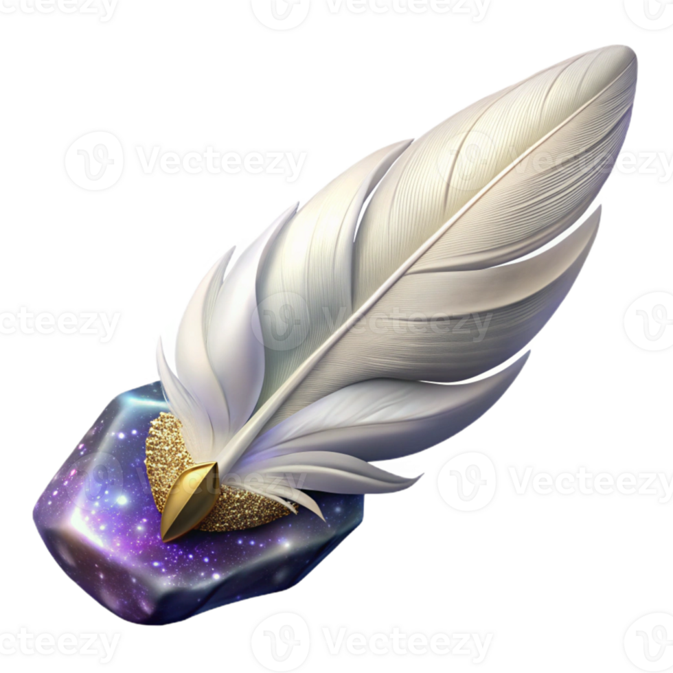 stunning contemporary White Feather Floating Gently Isolated high quality png