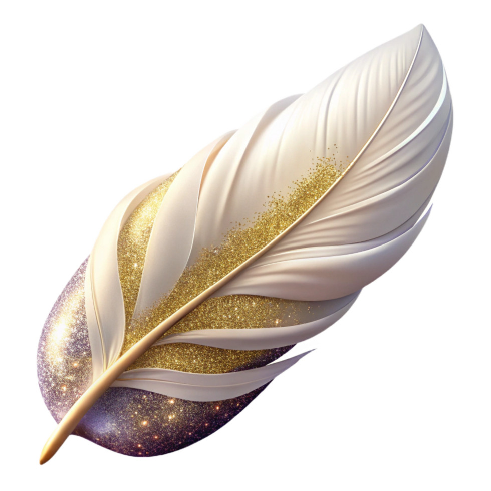 serene traditional White Feather Soft Shadow Cutout authentic png