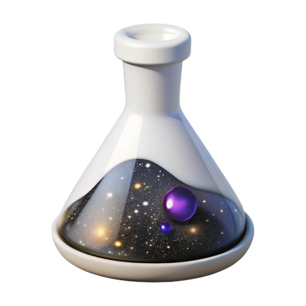 dramatic contemporary White Laboratory Beaker Chemistry Experiment Cutout exclusive png
