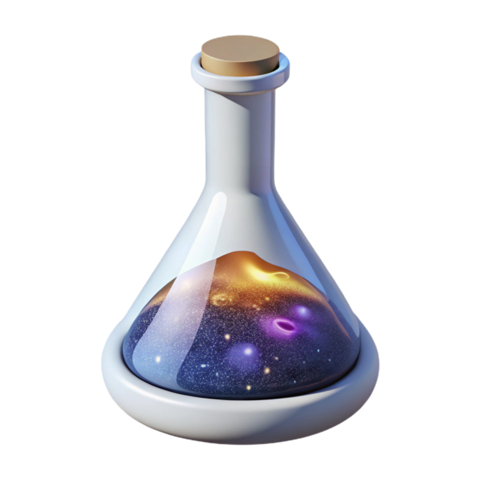 serene abstract White Laboratory Beaker Chemistry Experiment Cutout high quality png