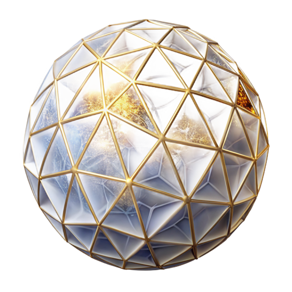 magnificent vintage White Wireframe Sphere with Gradient Cutout authentic png