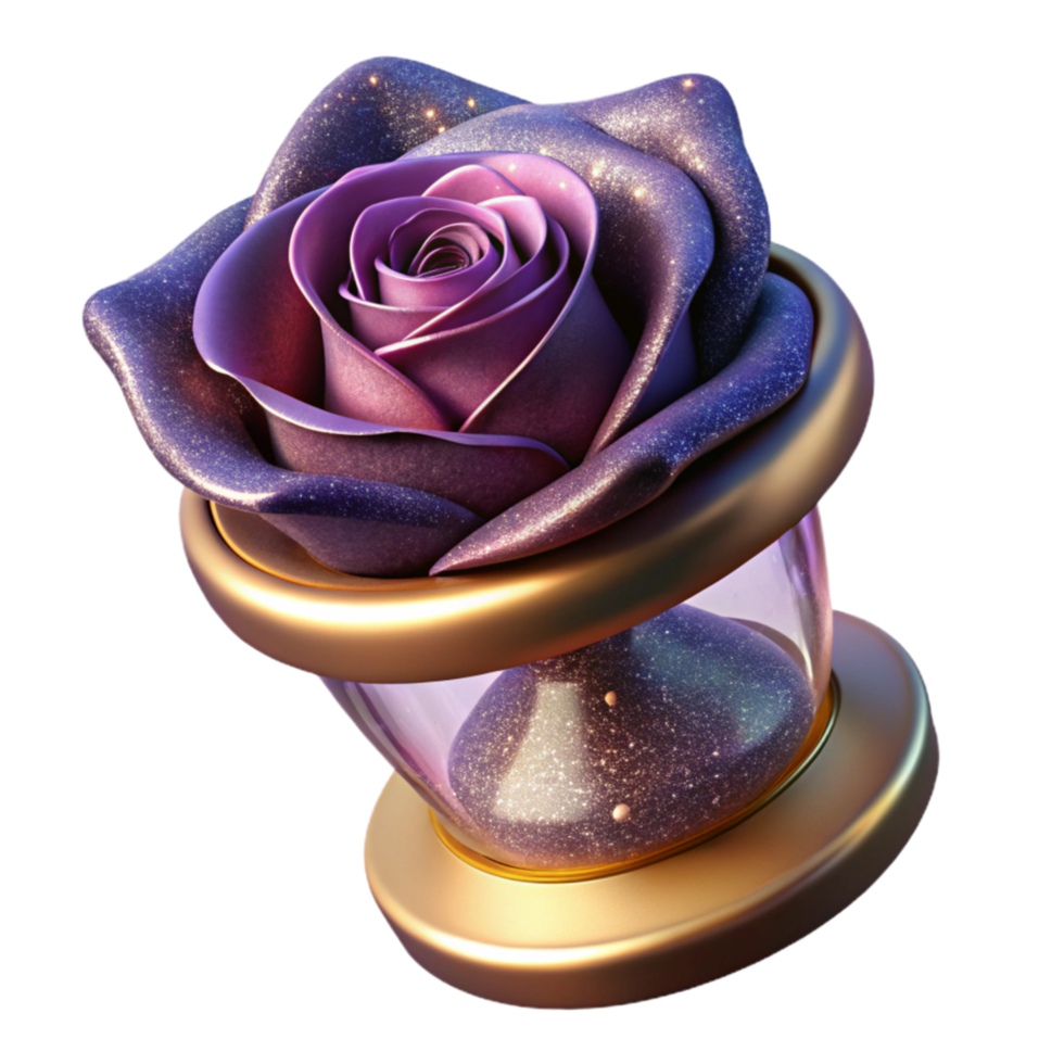 dramatic contemporary Wilting Rose Representing Time Passing Isolated premium png