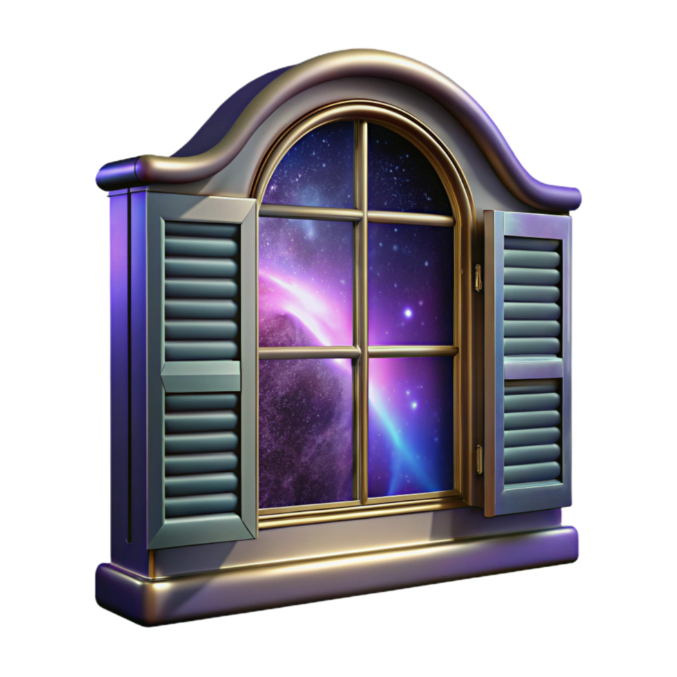 elegant abstract Window Frame with Shutters Transparent original png