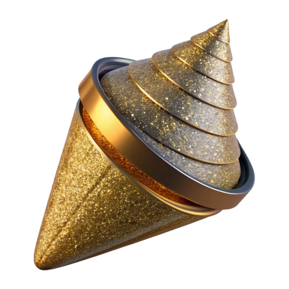 impressive artistic Wireframe Cone 3d Model Isometric View Isolated exclusive png