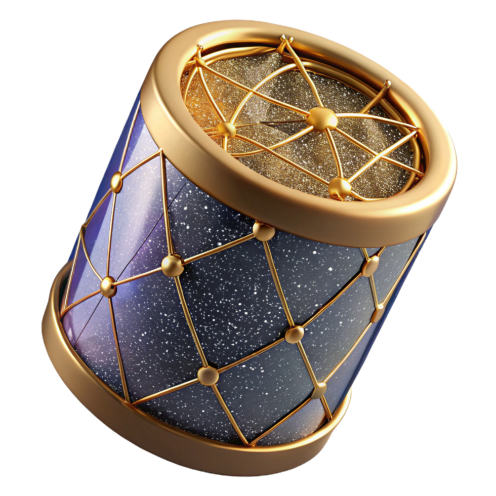 elegant rustic Wireframe Cylinder 3d Model Perspective View Isolated high quality png