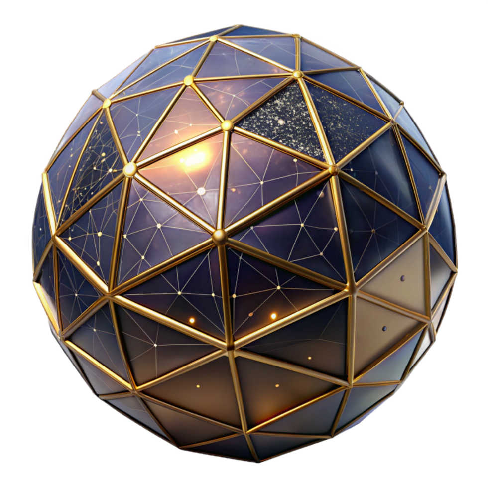 impressive minimalist Wireframe Sphere 3d Model Isometric View Isolated professional png