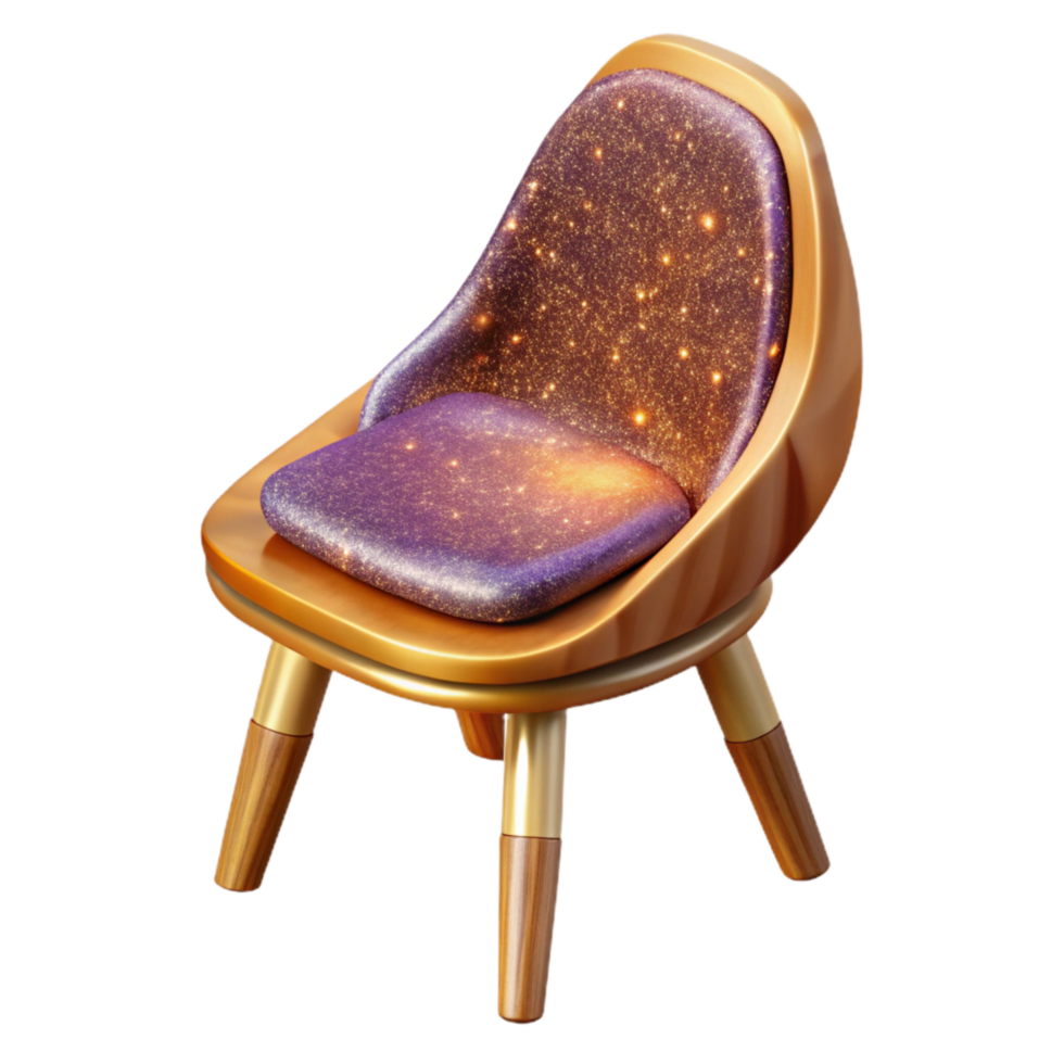serene minimalist Wooden Chair Side View Cutout Transparent Background authentic png