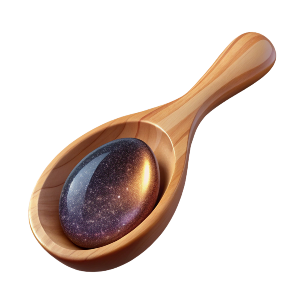 elegant traditional Wooden Spoon Top View Isolated Element high quality png