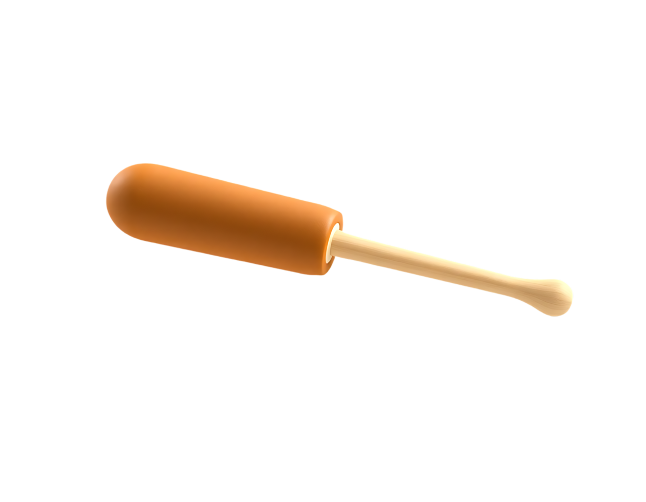 Delicious looking corn dog on a stick png