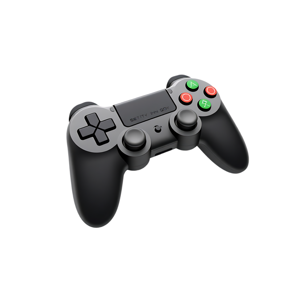 Black Gamepad Controller Isolated on Transparent Background png